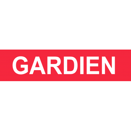 gardien rouge (29x7cm) - Sticker/autocollant