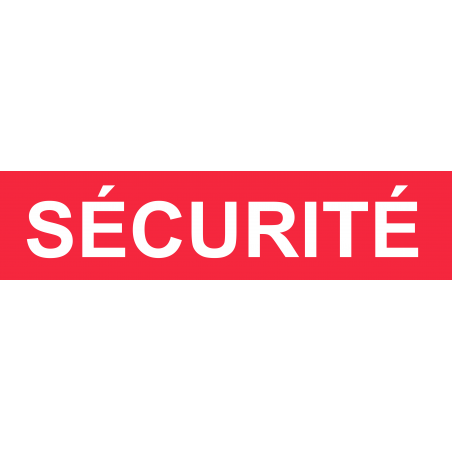 sécurité rouge (29x7cm) - Sticker/autocollant