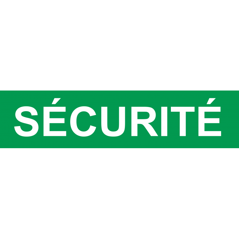 sécurité vert (29x7cm) - Sticker/autocollant