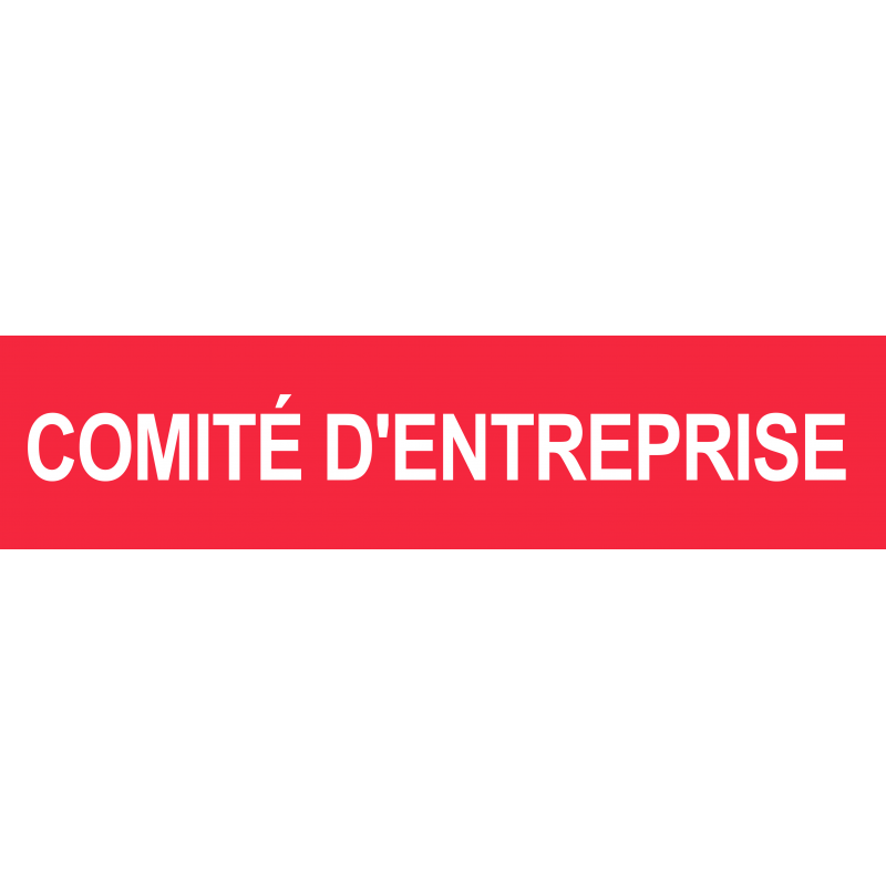 Local comité d'entreprise rouge (29x7cm) - Sticker/autocollant