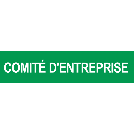 Local comité d'entreprise vert (15x3.5cm) - Sticker/autocollant