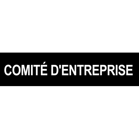 Local comité d'entreprise noir (29x7cm) - Sticker/autocollant