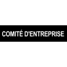 Local comité d'entreprise noir (29x7cm) - Sticker/autocollant