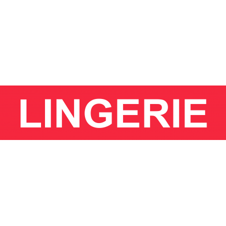 Local LINGERIE rouge (15x3.5cm) - Sticker/autocollant