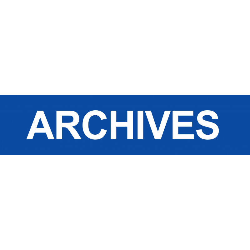 Local ARCHIVES bleu (15x3.5cm) - Sticker/autocollant