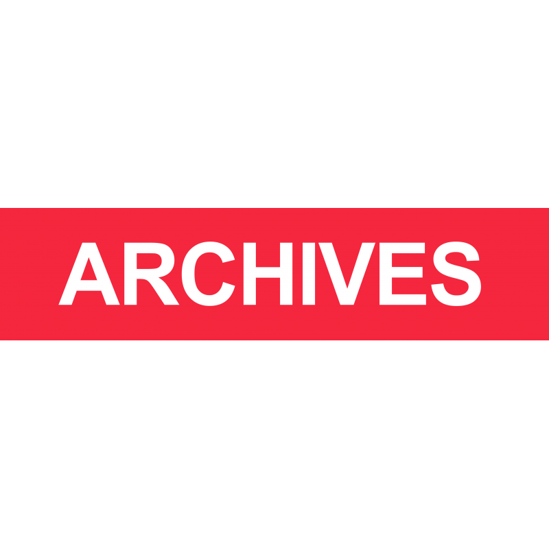 Local ARCHIVES rouge (15x3.5cm) - Sticker/autocollant