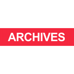 Local ARCHIVES rouge (29x7cm) - Sticker/autocollant