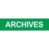 Local ARCHIVES vert (15x3.5cm) - Sticker/autocollant