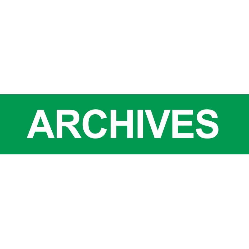 Local ARCHIVES vert (29x7cm) - Sticker/autocollant