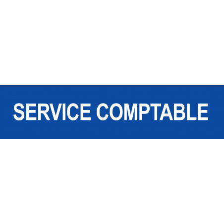 Local SERVICE COMPTABLE bleu (29x7cm) - Sticker/autocollant