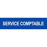 Local SERVICE COMPTABLE bleu (15x3.5cm) - Sticker/autocollant