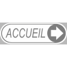 Accueil blanc directionnel droite (19x6cm) - Sticker/autocollant