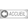 Accueil blanc directionnel gauche (29x9cm) - Sticker/autocollant