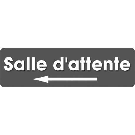 Salle d'attente direction gauche 6 (20x5.5cm) - Sticker/autocollant