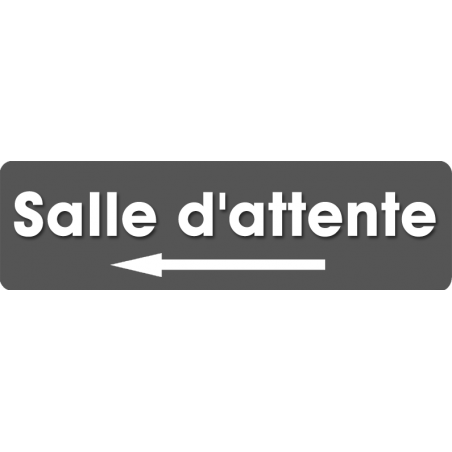 Salle d'attente direction gauche 6 (20x5.5cm) - Sticker/autocollant