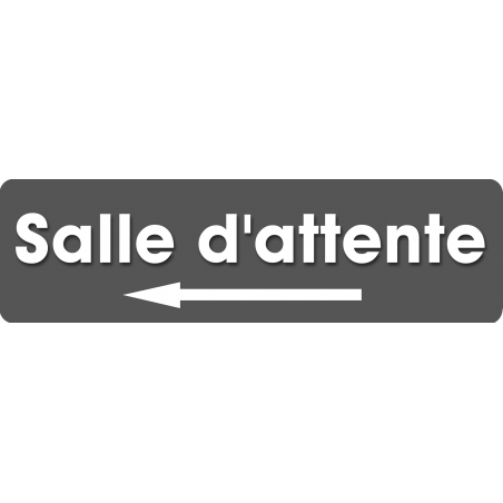 Salle d'attente direction gauche 6 (28x8cm) - Sticker/autocollant