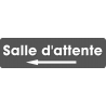 Salle d'attente direction gauche 6 (28x8cm) - Sticker/autocollant