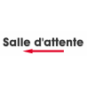 Salle d'attente direction gauche 5 (28x8cm) - Sticker/autocollant