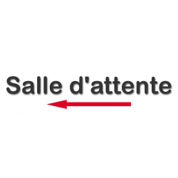 Salle d'attente direction gauche 4 (28x5.5cm) - Sticker/autocollant