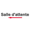 Salle d'attente direction gauche 4 (28x5.5cm) - Sticker/autocollant