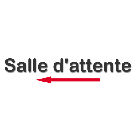 Salle d'attente direction gauche 4 (20x5.5cm) - Sticker/autocollant