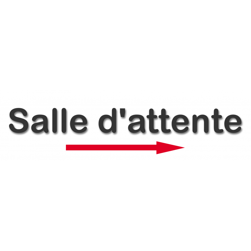 Salle d'attente direction droite 4 (20x5.5cm) - Sticker/autocollant