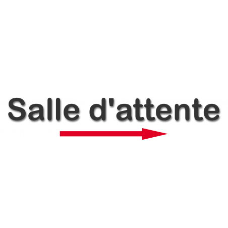 Salle d'attente direction droite 4 (20x5.5cm) - Sticker/autocollant