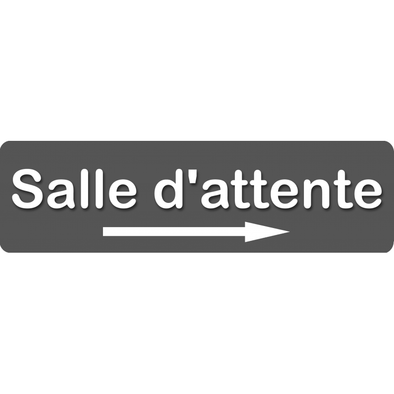 Salle d'attente direction droite 3 (28x8cm) - Sticker/autocollant