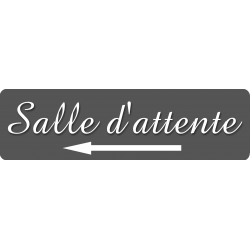 Salle d'attente direction gauche 2 (28x8cm) - Sticker/autocollant