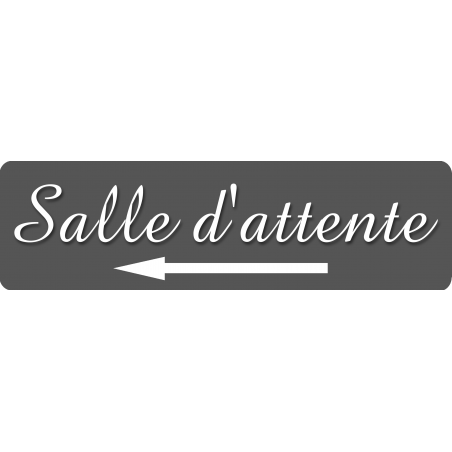 Salle d'attente direction gauche 2 (20x5.5cm) - Sticker/autocollant