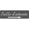 Salle d'attente direction droite 2 (28x8cm) - Sticker/autocollant