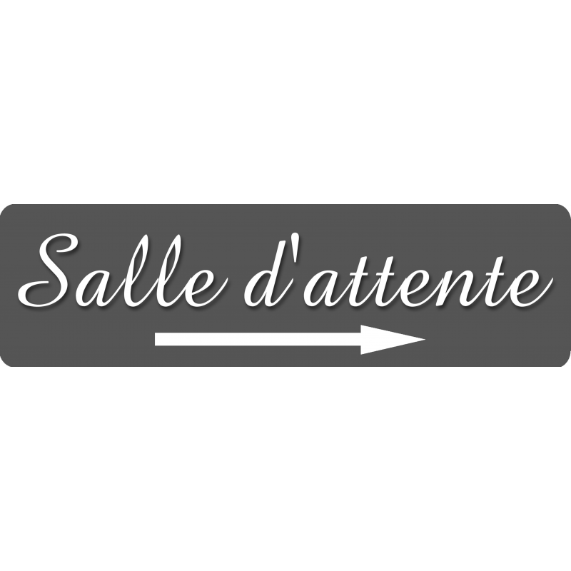 Salle d'attente direction droite 2 (20x5.5cm) - Sticker/autocollant