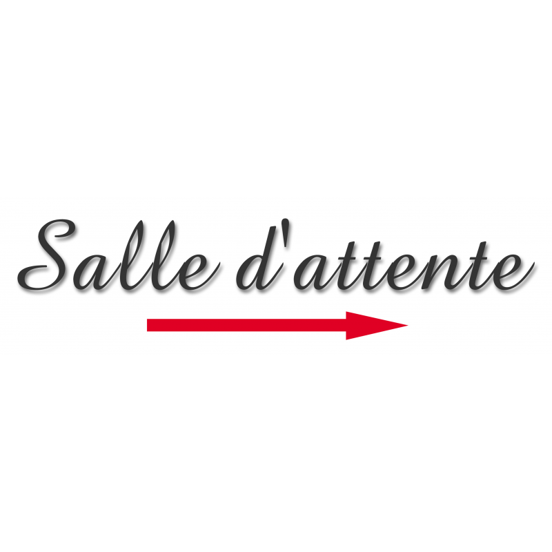 Salle d'attente direction droite 1 (20x5.5cm) - Sticker/autocollant