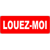 Louez-moi fond rouge (29.5x10.5cm) - Sticker/autocollant