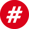 hashtag interdiction (15x15cm) - Sticker/autocollant