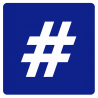 hashtag parking (5x5cm) - Sticker/autocollant