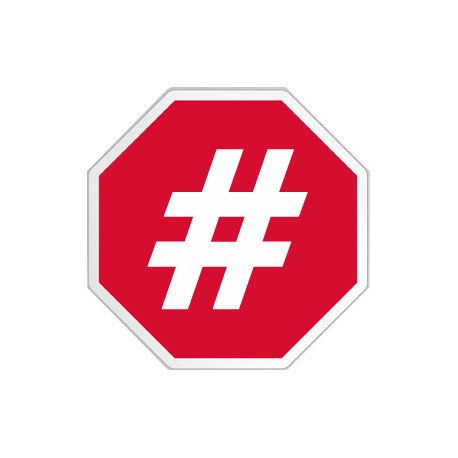 hashtag stop (5x5cm) - Sticker/autocollant