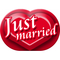 Just married (30x21cm) - Sticker/autocollant