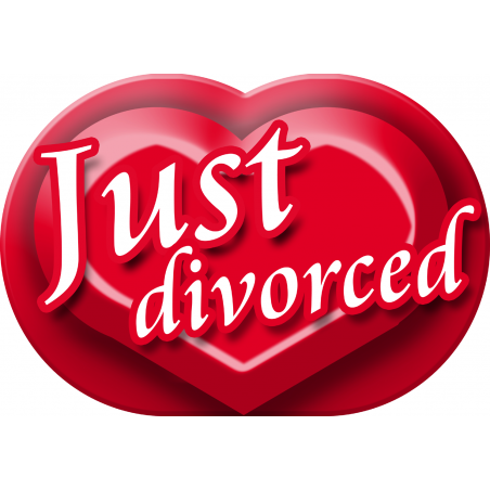 Just divorced (5x3.5cm) - Sticker/autocollant