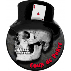 Coup de Poker (15x12.5cm) - Sticker/autocollant