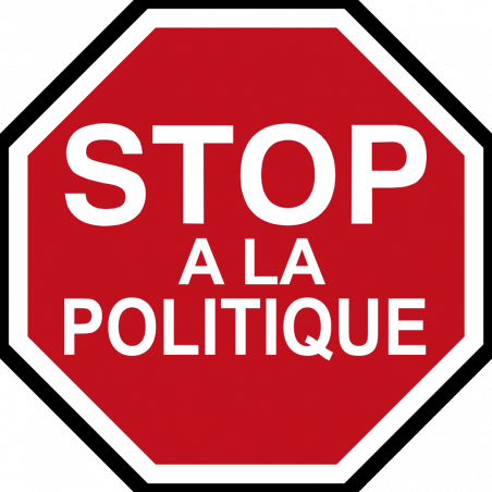 politique STOP (10x10cm) - Sticker/autocollant