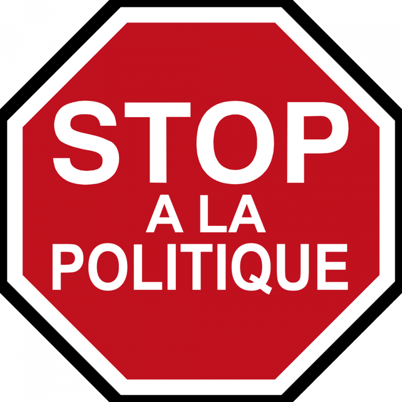 politique STOP (20x20cm) - Sticker/autocollant