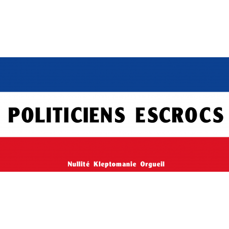 Politiciens escrocs (15x7.5cm) - Sticker/autocollant