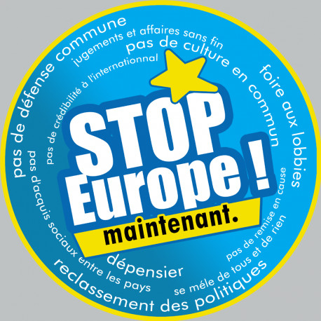 Europe STOP (10x10cm) - Sticker/autocollant