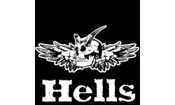 Tête Hells (20x20cm) - Sticker/autocollant