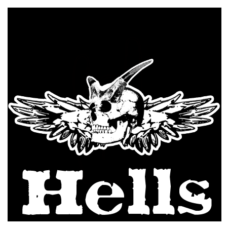 Tête Hells (20x20cm) - Sticker/autocollant