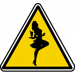 silhouette pin-up 33 (20x18.2cm) - Sticker/autocollant