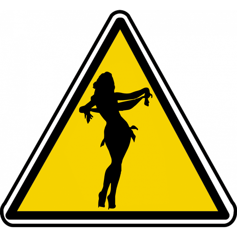 silhouette pin-up 27 (20x18.2cm) - Sticker/autocollant