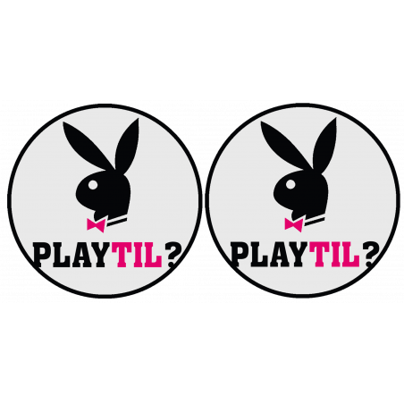 Playtil (2 fois 9cm) - Sticker/autocollant