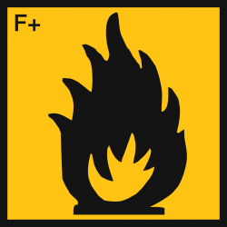 extrêmement inflammable (15x15cm) - Sticker/autocollant